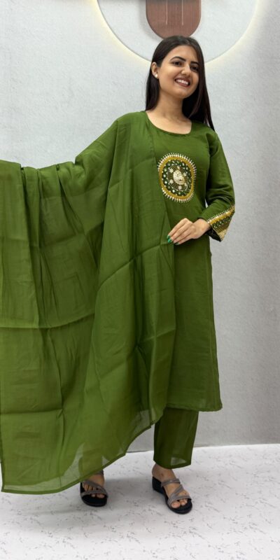 PC 598 Green Roman Silk Salwar Suit with Sequins Work & Embroidery Work. Available at ₹2099 only. Delivery 4-6 Working Days. Shop now. | Jump Suits, Salwar suit, Casual Suits, Creative suits, Designer Suits, Palazzo Suits, Party Wear Suits, Patiala Suits, Straight Suits
