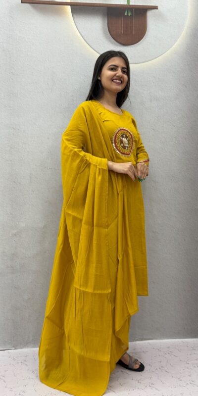 PC 598 Mustered Roman Silk Salwar Suit with Sequins Work & Embroidery Work. Available at ₹2099 only. Delivery 4-6 Working Days. Shop now. | Jump Suits, Salwar suit, Casual Suits, Creative suits, Designer Suits, Palazzo Suits, Party Wear Suits, Patiala Suits, Straight Suits