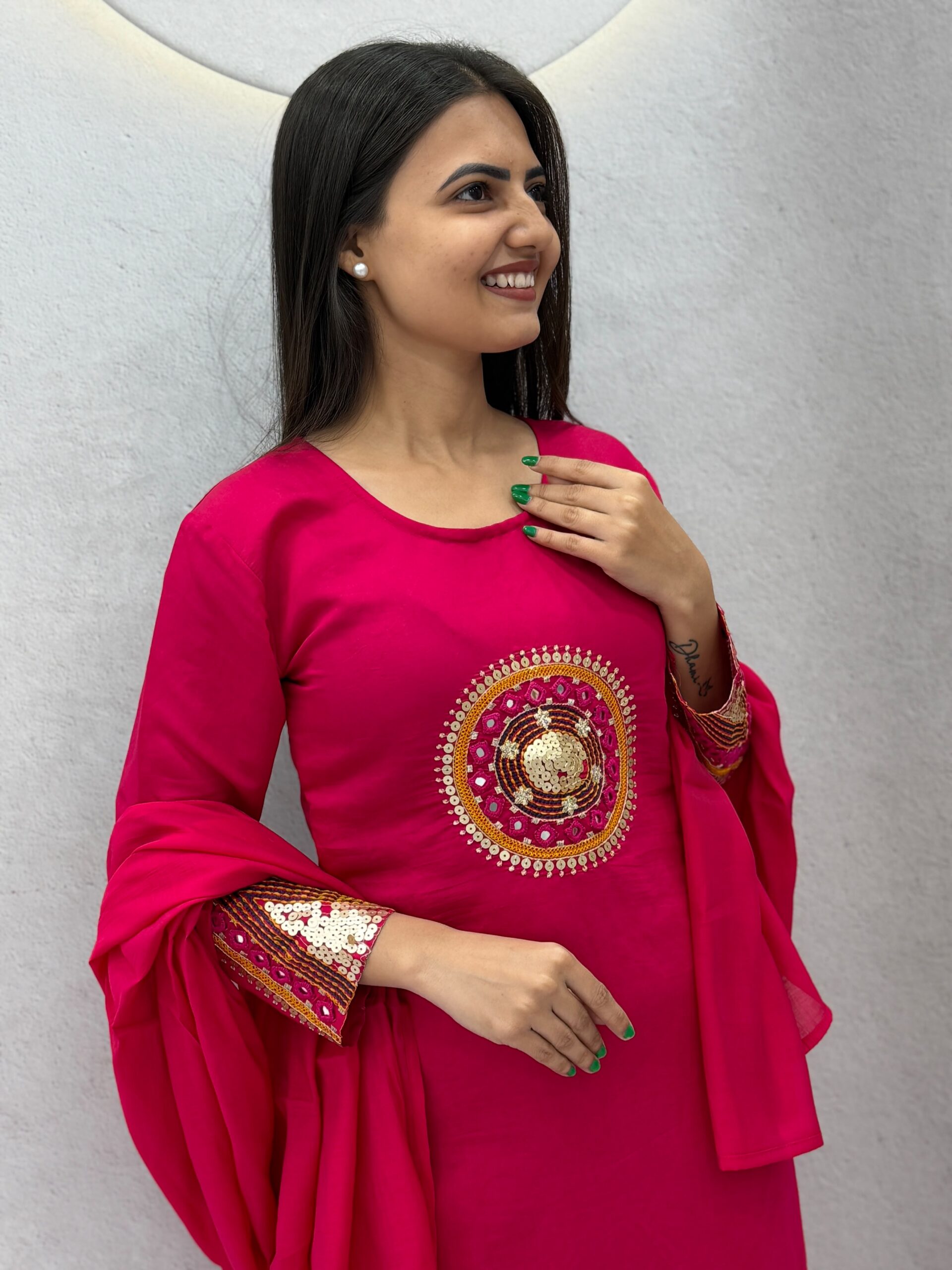 PC 598 Pink Roman Silk Salwar Suit with Sequins Work & Embroidery Work. Available at ₹2099 only. Delivery 4-6 Working Days. Shop now. | Jump Suits, Salwar suit, Casual Suits, Creative suits, Designer Suits, Palazzo Suits, Party Wear Suits, Patiala Suits, Straight Suits