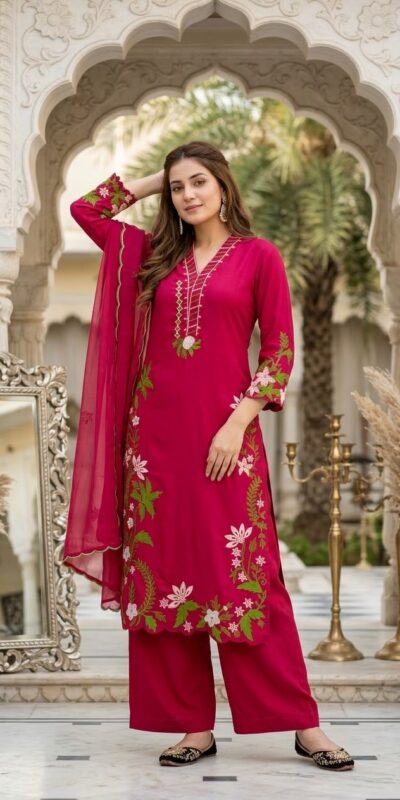 ST 249 Red Roman Silk Salwar Suit with Sequins Work & Embroidery Work. Available at ₹2099 only. Delivery 4-6 Working Days. Shop now. | Jump Suits, Salwar suit, Casual Suits, Creative suits, Designer Suits, Palazzo Suits, Party Wear Suits, Patiala Suits, Straight Suits