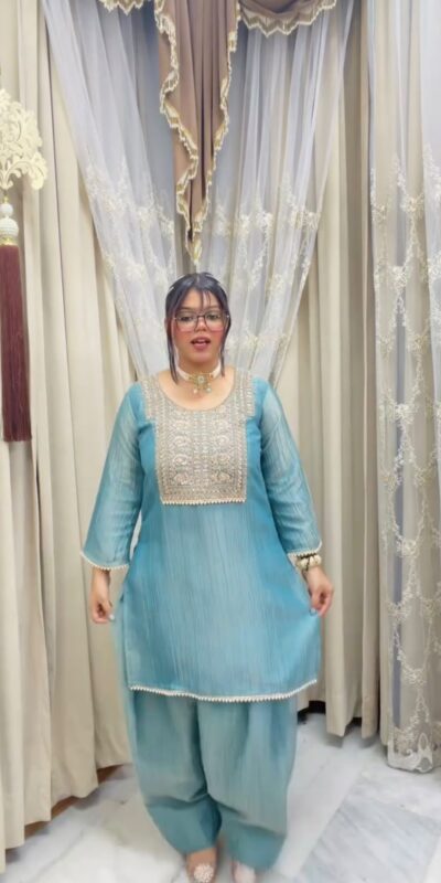 JF 053 Sky Blue Crunchy Silk Salwar Suit Perfect for Wedding, Party, Sangeet, Anniversary, Housewarming Introductory Price ₹1999. Delivery 4-6 | Jump Suits, Salwar suit, Casual Suits, Creative suits, Designer Suits, Palazzo Suits, Party Wear Suits, Patiala Suits, Straight Suits