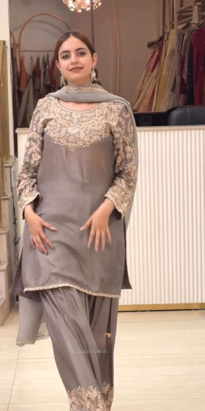 AD 242 Grey Color Chinon Silk Salwar Suit with Embroidery Work. Online Get it for ₹2249. Delivery 4-6 Working Days. Shop now. | Jump Suits, Salwar suit, Casual Suits, Creative suits, Designer Suits, Palazzo Suits, Party Wear Suits, Patiala Suits, Straight Suits