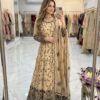 WW 1277 Cream Fox Perfect for Wedding, Party, Durga Puja, Diwali, Anniversary Georgette Gown. Now at just ₹2399. Delivery 4-6 Working Days. Shop now. | Gowns, Bollywood Gowns, Creative Gowns, Designer Gowns, Embroidered Gowns, Party Wear Gowns