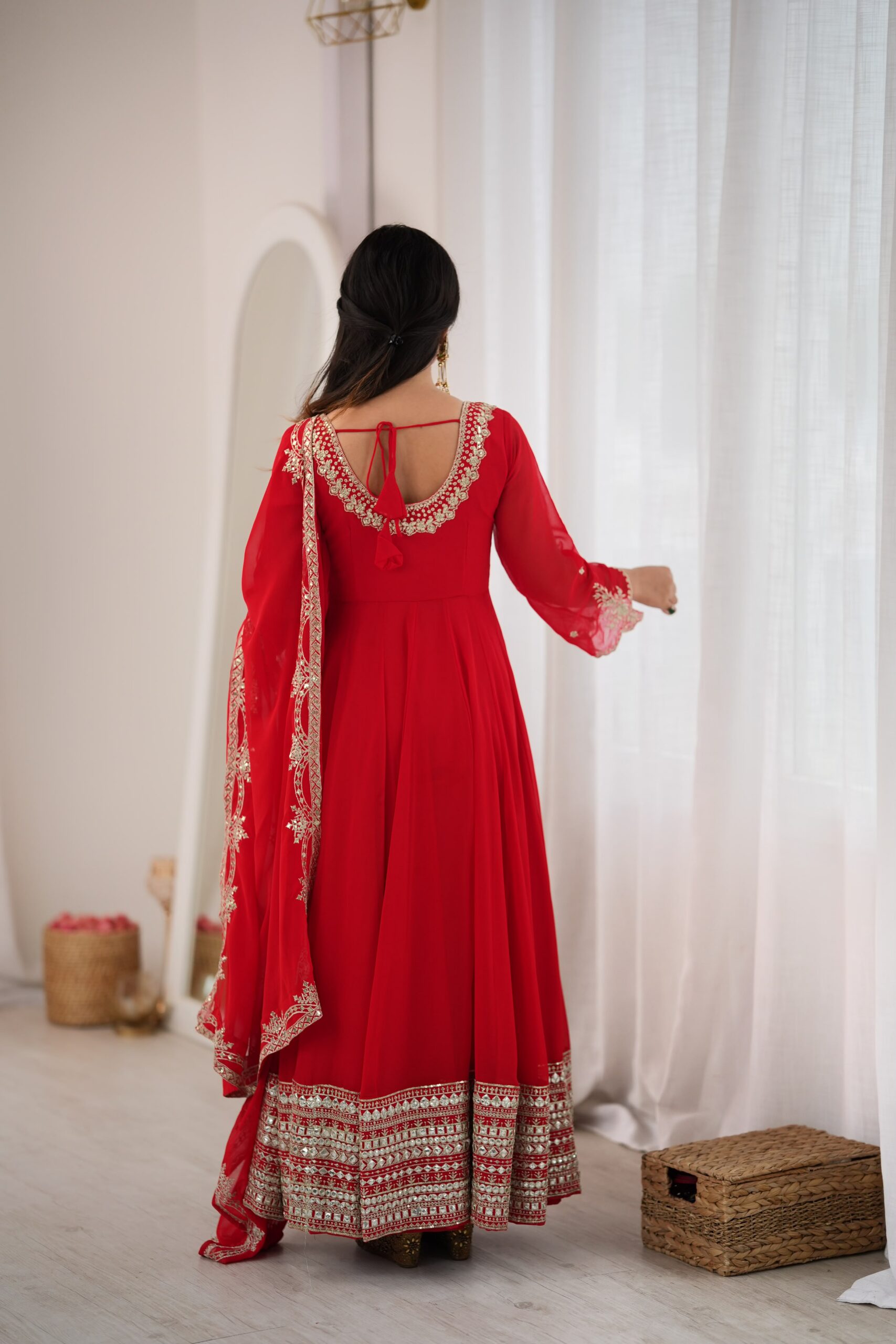 SSR 549 Red Fox Perfect for Wedding, Party, Durga Puja, Diwali, Anniversary –Georgette Gown. Now at just ₹2449. Delivery 4-6 Working Days. Shop now. | Gowns, Bollywood Gowns, Creative Gowns, Designer Gowns, Embroidered Gowns, Party Wear Gowns
