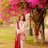 Best Off White Roman Silk Thread Work Salwar Suit