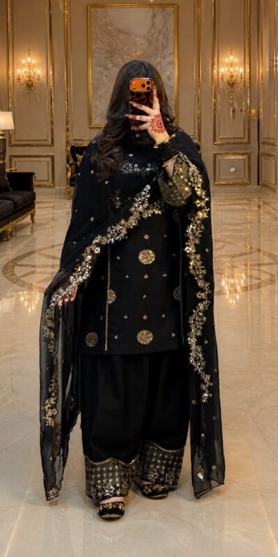 ST 251 Black Faux Georgette Salwar Suit with Mirror Work & Embroidery Work. Get it for ₹2349. Delivery 4-6 Working Days. Shop now. | Jump Suits, Salwar suit, Casual Suits, Creative suits, Designer Suits, Palazzo Suits, Party Wear Suits, Patiala Suits, Straight Suits