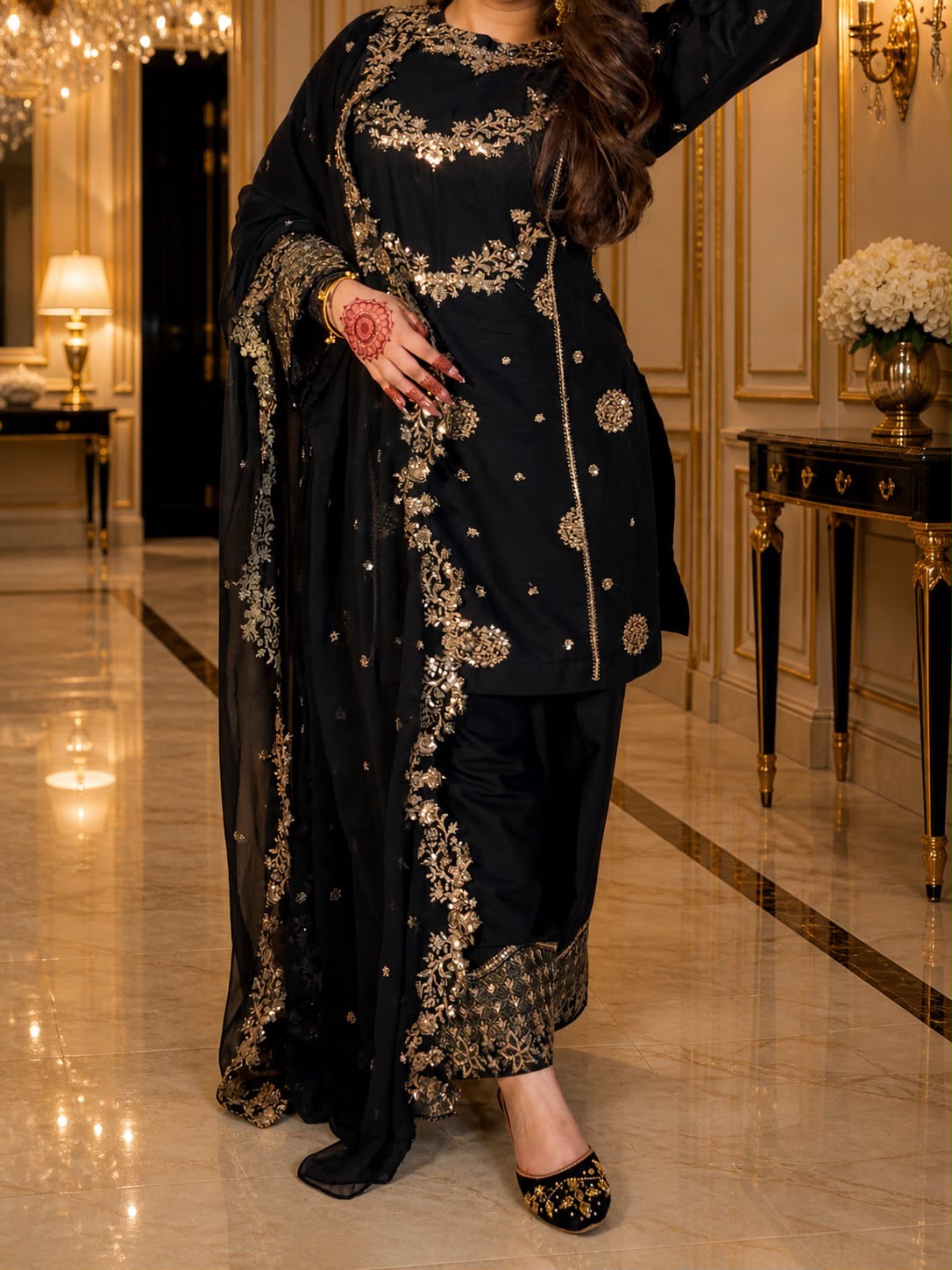 ST 251 Black Faux Georgette Salwar Suit with Mirror Work & Embroidery Work. Get it for ₹2349. Delivery 4-6 Working Days. Shop now. | Jump Suits, Salwar suit, Casual Suits, Creative suits, Designer Suits, Palazzo Suits, Party Wear Suits, Patiala Suits, Straight Suits