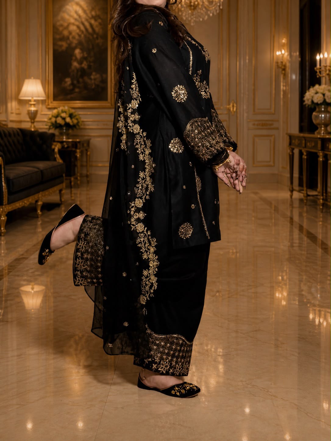 ST 251 Black Faux Georgette Salwar Suit with Mirror Work & Embroidery Work. Get it for ₹2349. Delivery 4-6 Working Days. Shop now. | Jump Suits, Salwar suit, Casual Suits, Creative suits, Designer Suits, Palazzo Suits, Party Wear Suits, Patiala Suits, Straight Suits
