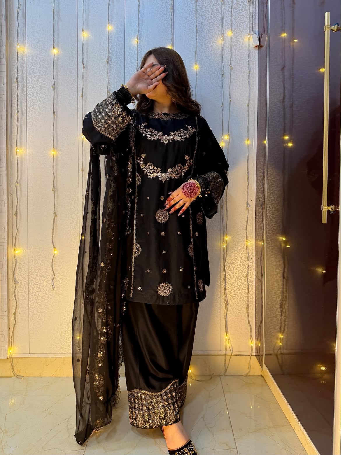 ST 251 Black Faux Georgette Salwar Suit with Mirror Work & Embroidery Work. Get it for ₹2349. Delivery 4-6 Working Days. Shop now. | Jump Suits, Salwar suit, Casual Suits, Creative suits, Designer Suits, Palazzo Suits, Party Wear Suits, Patiala Suits, Straight Suits