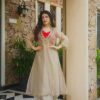 Fancy Chiku Salsa Silk Mirror Work Salwar Suit