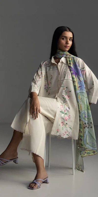 FC 1228 Cream Cambric Cotton Salwar Suit with Digital Print & Embroidery Work. Festive Deal ₹2499. Delivery 4-6 Working Days. Shop now. | Jump Suits, Salwar suit, Casual Suits, Creative suits, Designer Suits, Palazzo Suits, Party Wear Suits, Patiala Suits, Straight Suits