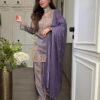 SRK 5367 Lavender Embroidery Work & Sequins Work Salwar Suit in Peach Ronald Silk. Get it for ₹2349. Delivery 4-6 Working Days. Shop now. | Jump Suits, Salwar suit, Casual Suits, Creative suits, Designer Suits, Palazzo Suits, Party Wear Suits, Patiala Suits, Straight Suits
