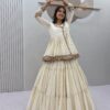 PC 596 Off White in Pure Cotton Mirror Work & Gamthi Work Lehenga Choli . Exclusive Offer ₹2999. Delivery 4-6 Working Days. Shop now. | Lehenga, Bollywood Lehenga, Creative Lehenga, Designer Lehenga, Embroidered Lehenga, Party Wear Lehenga