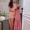 SRK 5367 Peach Embroidery Work & Sequins Work Salwar Suit in Peach Ronald Silk. Get it for ₹2349. Delivery 4-6 Working Days. Shop now. | Jump Suits, Salwar suit, Casual Suits, Creative suits, Designer Suits, Palazzo Suits, Party Wear Suits, Patiala Suits, Straight Suits