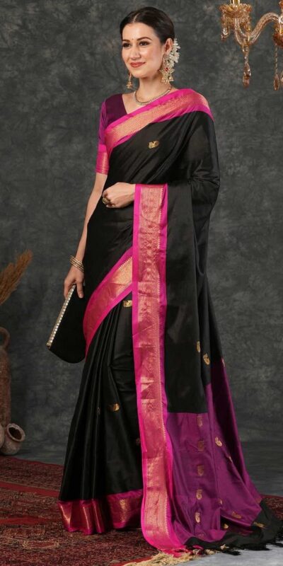 KP 7009 Black Soft Lichi Silk Saree with Lace Work & Lace Border. Introductory Price ₹1649. Delivery 4-6 Working Days. Shop now. | Sarees, Bollywood Sarees, Creative Sarees, Designer Sarees, Embroidered Sarees, Ethnic Saree, Modern Digital sarees, Party Wear Sarees