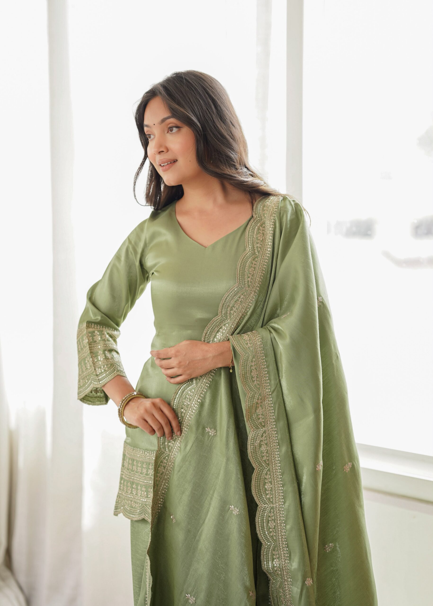 KB 304 Pista in Glass Roman Silk. Sequins Work & Embroidery Work Salwar Suit Festive Deal ₹1999. Delivery 4-6 Working Days. Shop now. | Jump Suits, Salwar suit, Casual Suits, Creative suits, Designer Suits, Palazzo Suits, Party Wear Suits, Patiala Suits, Straight Suits