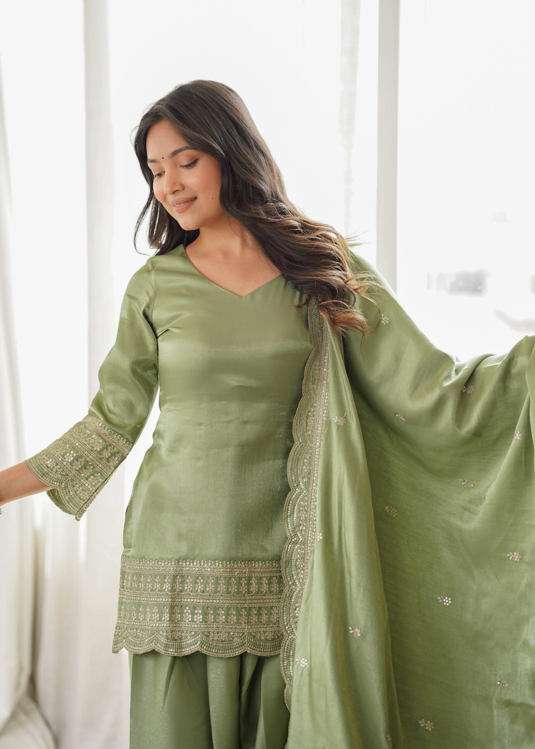 KB 304 Pista in Glass Roman Silk. Sequins Work & Embroidery Work Salwar Suit Festive Deal ₹1999. Delivery 4-6 Working Days. Shop now. | Jump Suits, Salwar suit, Casual Suits, Creative suits, Designer Suits, Palazzo Suits, Party Wear Suits, Patiala Suits, Straight Suits