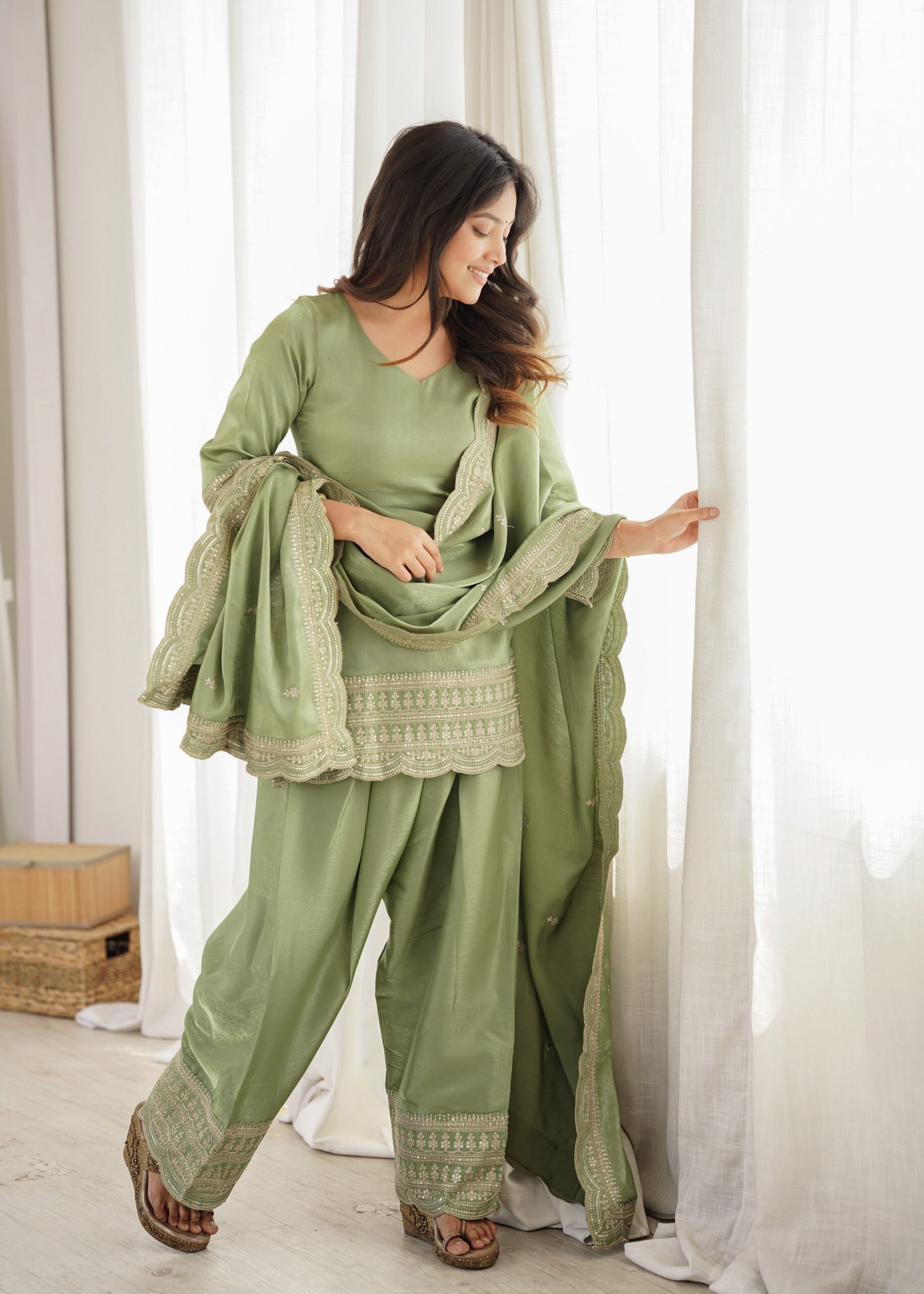 KB 304 Pista in Glass Roman Silk. Sequins Work & Embroidery Work Salwar Suit Festive Deal ₹1999. Delivery 4-6 Working Days. Shop now. | Jump Suits, Salwar suit, Casual Suits, Creative suits, Designer Suits, Palazzo Suits, Party Wear Suits, Patiala Suits, Straight Suits