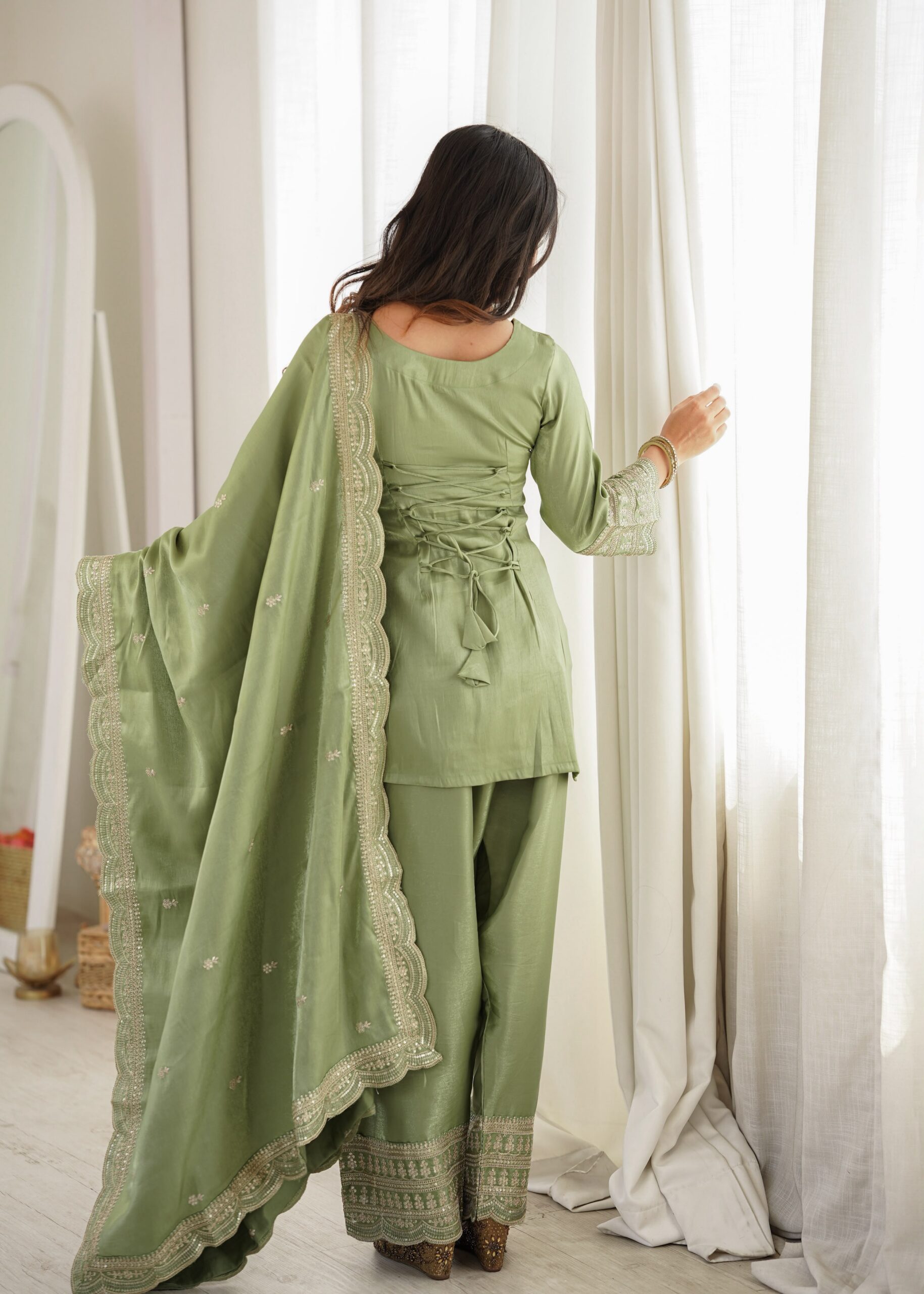 KB 304 Pista in Glass Roman Silk. Sequins Work & Embroidery Work Salwar Suit Festive Deal ₹1999. Delivery 4-6 Working Days. Shop now. | Jump Suits, Salwar suit, Casual Suits, Creative suits, Designer Suits, Palazzo Suits, Party Wear Suits, Patiala Suits, Straight Suits