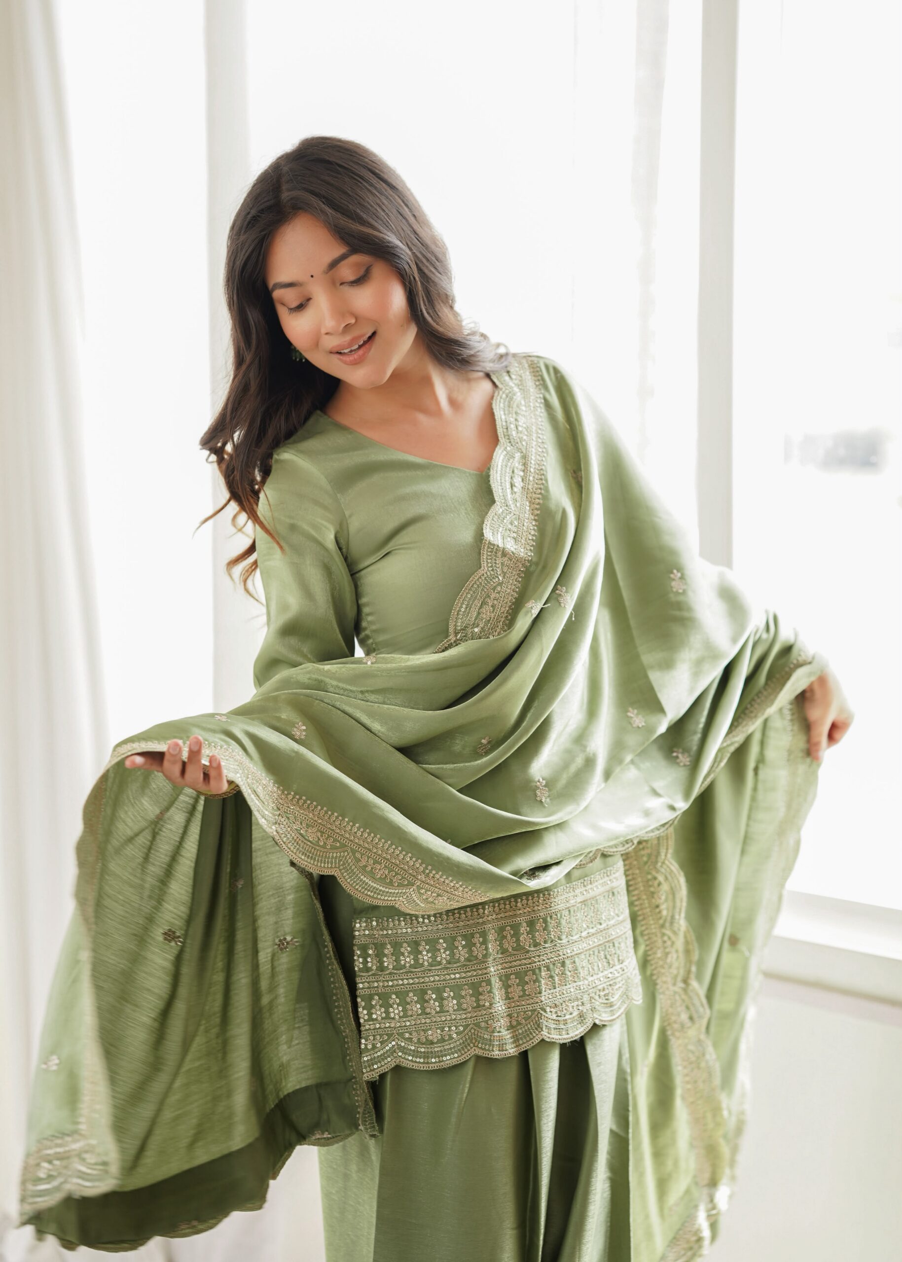 KB 304 Pista in Glass Roman Silk. Sequins Work & Embroidery Work Salwar Suit Festive Deal ₹1999. Delivery 4-6 Working Days. Shop now. | Jump Suits, Salwar suit, Casual Suits, Creative suits, Designer Suits, Palazzo Suits, Party Wear Suits, Patiala Suits, Straight Suits