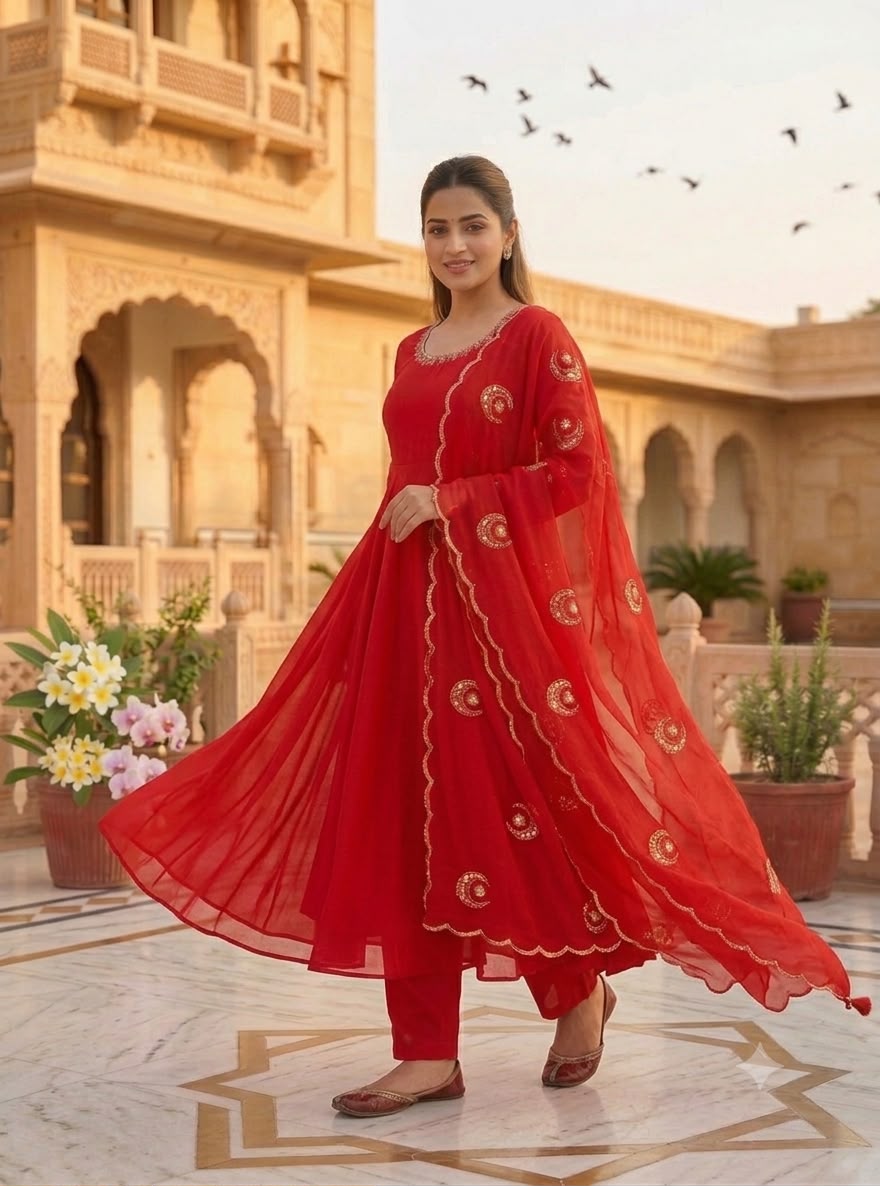VLM 351 Red Fox Perfect for Wedding, Party, Durga Puja, Diwali, Anniversary –Georgette Gown. Now at just ₹2199. Delivery 4-6 Working Days. Shop now. | Gowns, Bollywood Gowns, Creative Gowns, Designer Gowns, Embroidered Gowns, Party Wear Gowns