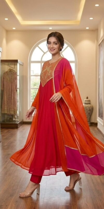 LG 2137 Red Mul Chanderi Salwar Suit with Embroidery Work & Sequins Work. Festive Deal ₹2199. Delivery 4-6 Working Days. Shop nowp | Jump Suits, Salwar suit, Casual Suits, Creative suits, Designer Suits, Palazzo Suits, Party Wear Suits, Patiala Suits, Straight Suits