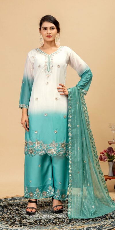 ST 1198 Firozi in Star Georgette Embroidery Work Salwar Suit . Introductory Price ₹2399. Delivery 4-6 Working Days. Shop now. | Jump Suits, Salwar suit, Casual Suits, Creative suits, Designer Suits, Palazzo Suits, Party Wear Suits, Patiala Suits, Straight Suits