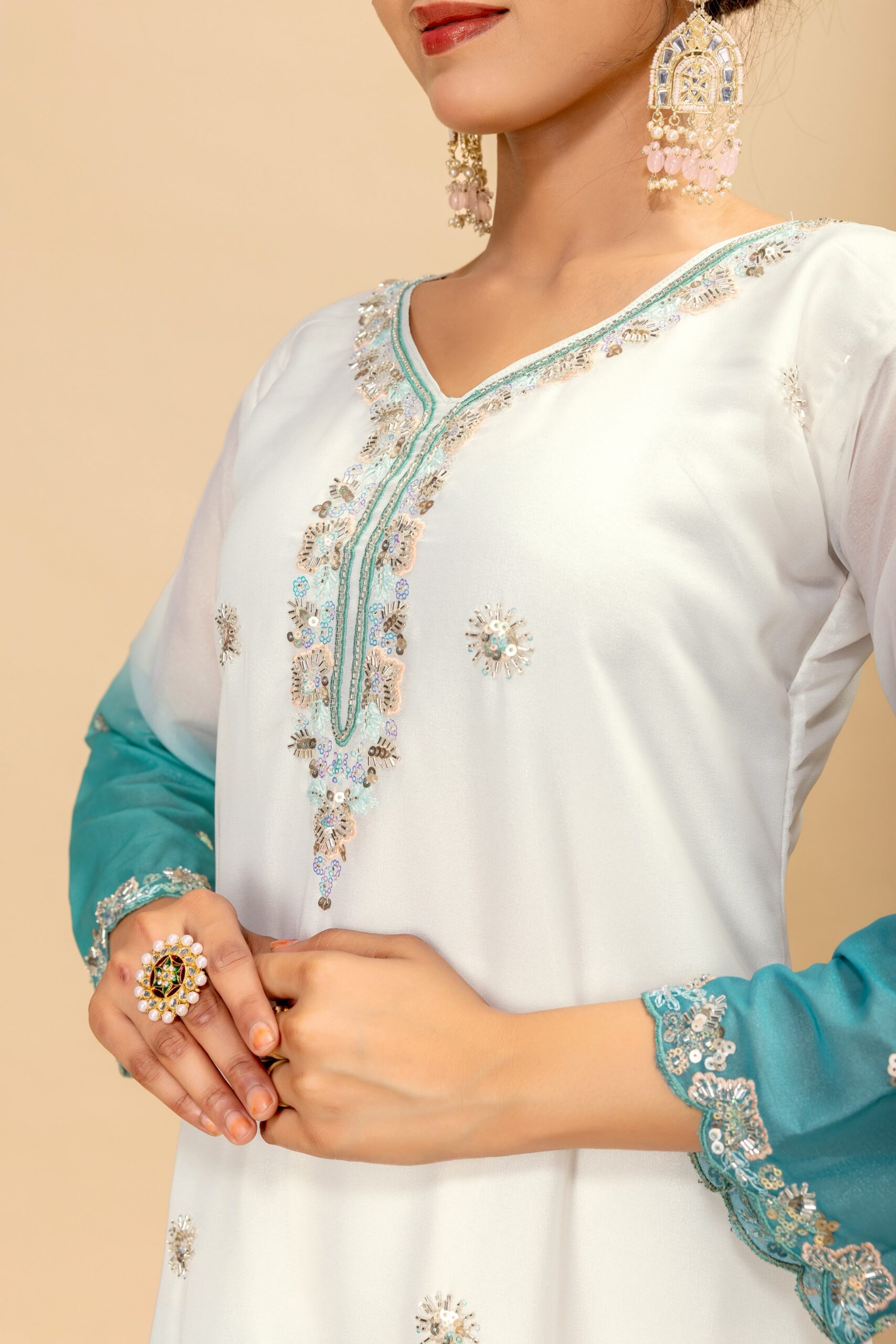ST 1198 Firozi in Star Georgette Embroidery Work Salwar Suit . Introductory Price ₹2399. Delivery 4-6 Working Days. Shop now. | Jump Suits, Salwar suit, Casual Suits, Creative suits, Designer Suits, Palazzo Suits, Party Wear Suits, Patiala Suits, Straight Suits