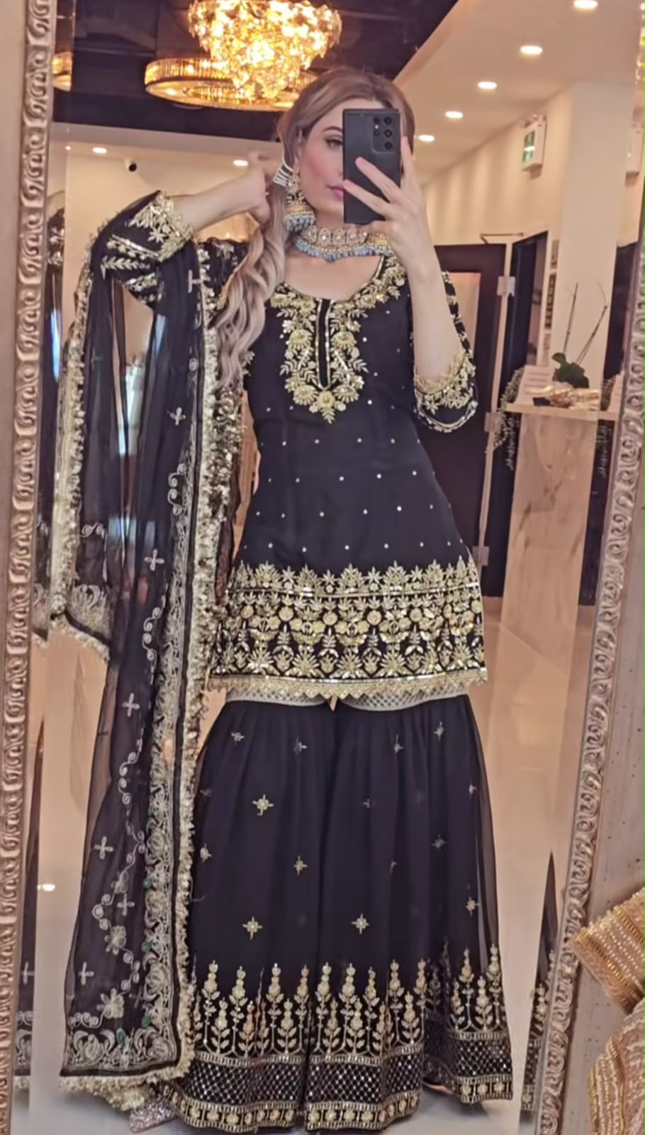 NF 1246 Black Faux Georgette Salwar Suit with Mirror Work & Embroidery Work. Get it for ₹2449. Delivery 4-6 Working Days. Shop now. | Jump Suits, Salwar suit, Casual Suits, Creative suits, Designer Suits, Palazzo Suits, Party Wear Suits, Patiala Suits, Straight Suits