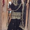 Magical Black Faux Georgette Embroidery Work Salwar Suit