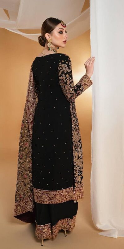 KF 1666 Black Faux Georgette Salwar Suit with Mirror Work & Embroidery Work. Get it for ₹2999. Delivery 4-6 Working Days. Shop now. | Jump Suits, Salwar suit, Casual Suits, Creative suits, Designer Suits, Palazzo Suits, Party Wear Suits, Patiala Suits, Straight Suits