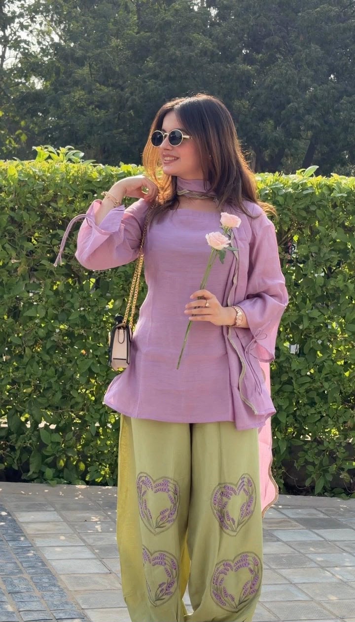 MD 3106 Lavender Mal Chanderi Salwar Suit Perfect for Wedding, Party, Baisakhi, Housewarming, Sangeet – Introductory Price ₹2249. Delivery 4-6 Working D | Jump Suits, Salwar suit, Casual Suits, Creative suits, Designer Suits, Palazzo Suits, Party Wear Suits, Patiala Suits, Straight Suits