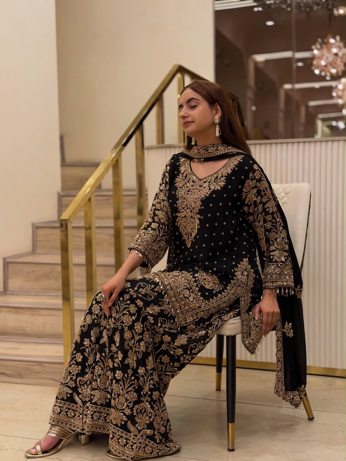KF 1733 Black Faux Georgette Salwar Suit with Mirror Work & Embroidery Work. Get it for ₹2849. Delivery 4-6 Working Days. Shop now. | Jump Suits, Salwar suit, Casual Suits, Creative suits, Designer Suits, Palazzo Suits, Party Wear Suits, Patiala Suits, Straight Suits