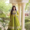 KA 5081 Mahendi| Faux Georgette Lehenga Choli with Embroidery Work & Lace Work. Special Price ₹3099. Delivery 4-6 Working Days. Shop now. | Lehenga, Bollywood Lehenga, Creative Lehenga, Designer Lehenga, Embroidered Lehenga, Party Wear Lehenga
