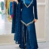 JF 054 Blue Color Roman Silk Salwar Suit with Embroidery Work. Available at ₹2399 only. Delivery 4-6 Working Days. Shop now. | Jump Suits, Salwar suit, Casual Suits, Creative suits, Designer Suits, Palazzo Suits, Party Wear Suits, Patiala Suits, Straight Suits