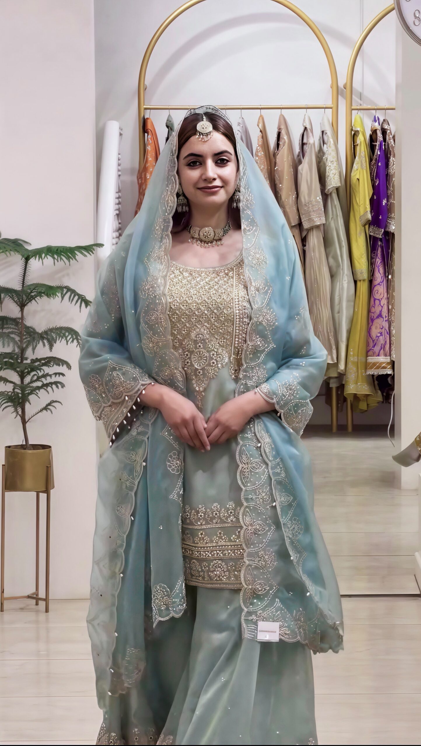 NSR 904 Dusty Blue Faux Georgette Salwar Suit with Mirror Work & Embroidery Work. Get it for ₹2399. Delivery 4-6 Working Days. Shop now. | Jump Suits, Salwar suit, Casual Suits, Creative suits, Designer Suits, Palazzo Suits, Party Wear Suits, Patiala Suits, Straight Suits