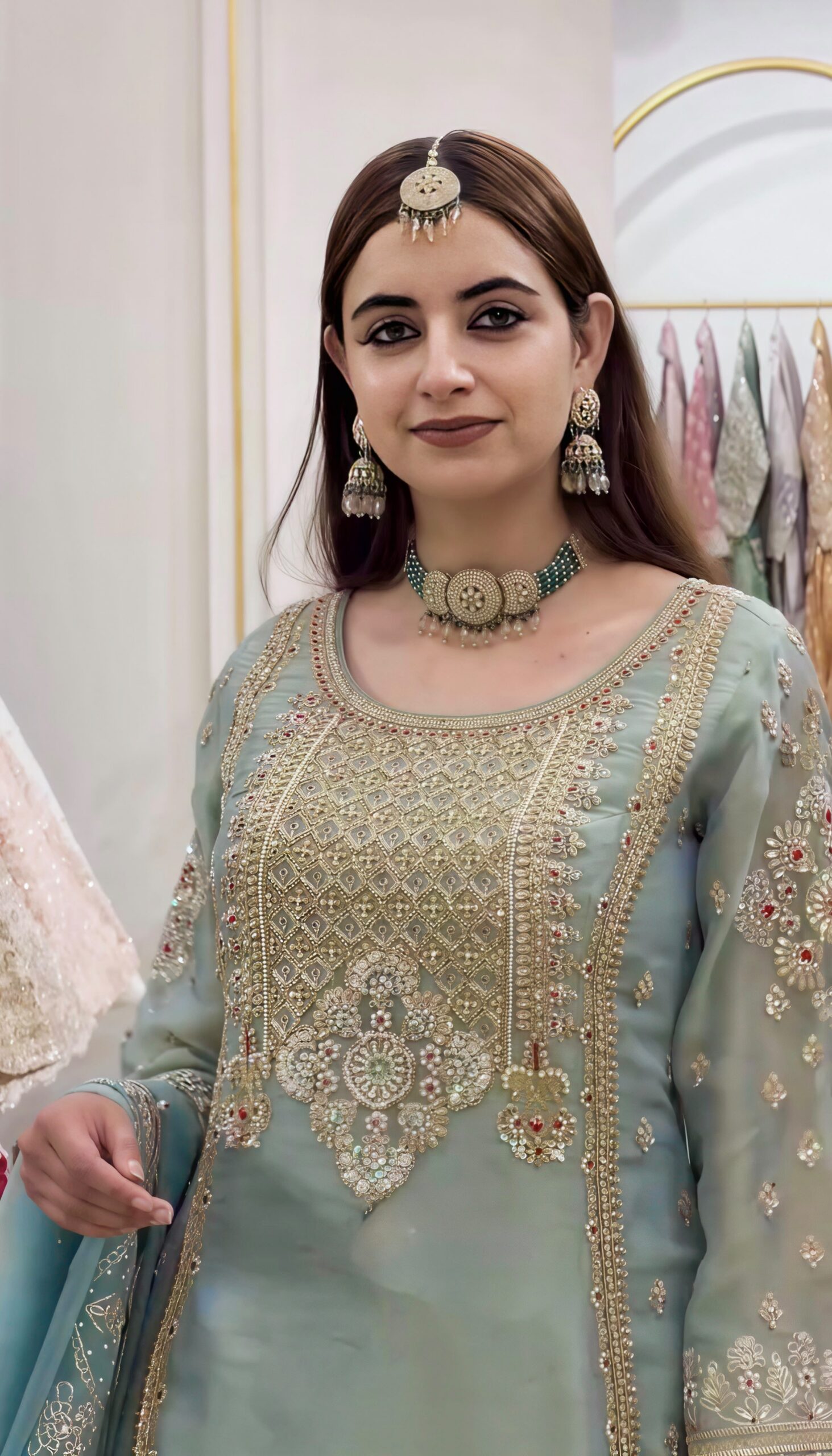 NSR 904 Dusty Blue Faux Georgette Salwar Suit with Mirror Work & Embroidery Work. Get it for ₹2399. Delivery 4-6 Working Days. Shop now. | Jump Suits, Salwar suit, Casual Suits, Creative suits, Designer Suits, Palazzo Suits, Party Wear Suits, Patiala Suits, Straight Suits