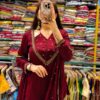 JF 054 Maroon Color Roman Silk Salwar Suit with Embroidery Work. Available at ₹2399 only. Delivery 4-6 Working Days. Shop now. | Jump Suits, Salwar suit, Casual Suits, Creative suits, Designer Suits, Palazzo Suits, Party Wear Suits, Patiala Suits, Straight Suits
