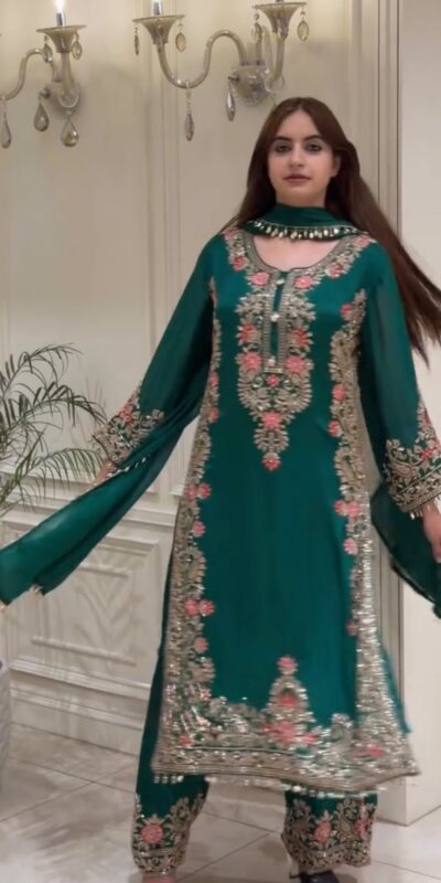 AD 240 Teal Faux Georgette Salwar Suit with Mirror Work & Embroidery Work. Get it for ₹2449. Delivery 4-6 Working Days. Shop now. | Jump Suits, Salwar suit, Casual Suits, Creative suits, Designer Suits, Palazzo Suits, Party Wear Suits, Patiala Suits, Straight Suits