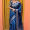 KP 7000 Navy Blue Soft Lichi Silk Cloth Saree Perfect for Wedding, Party, Family Gatherings, Sangeet, Ethnic Day – Festive Deal ₹1549. Delivery 4-6 Working | Sarees, Bollywood Sarees, Creative Sarees, Designer Sarees, Embroidered Sarees, Ethnic Saree, Modern Digital sarees, Party Wear Sarees