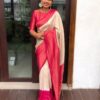 KP 4039 Off White Soft Lichi Silk Cloth Saree Perfect for Wedding, Party, Family Gatherings, Sangeet, Festive Deal ₹1599. Delivery 4-6 Working Days | Sarees, Bollywood Sarees, Creative Sarees, Designer Sarees, Embroidered Sarees, Ethnic Saree, Modern Digital sarees, Party Wear Sarees
