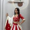Ram 191 White Color Pure Cotton Lehenga Choli with Cowrie Work. Festive Deal ₹2849. Delivery 4-6 Working Days. Online Shop now. | Lehenga, Bollywood Lehenga, Creative Lehenga, Designer Lehenga, Embroidered Lehenga, Party Wear Lehenga