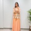Stylist Peach Georgette Sequins Work Salwar Suit