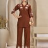 DIVA 169 Rust Colour Rayon Cotton Kurti with Embroidery Work. Introductory Price ₹1999. Delivery 4-6 Working Days. Shop now. | Kurti, Bollywood Kurti, Creative Kurtis, Designer Kurti, Party Wear Kurti, Selfie Kurti