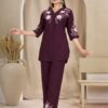 DIVA 169 Wine Colour Rayon Cotton Kurti with Embroidery Work. Introductory Price ₹1999. Delivery 4-6 Working Days. Shop now. | Kurti, Bollywood Kurti, Creative Kurtis, Designer Kurti, Party Wear Kurti, Selfie Kurti