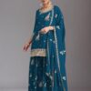 FC 2120 Blue Color chinon Print Silk with Dall Crepe Sharara Suit Wedding, Party, Festive, Events Etc.  Expected Delivery 4-6 Working Days @2399/- | Jump Suits, Salwar suit, Casual Suits, Creative suits, Designer Suits, Palazzo Suits, Party Wear Suits, Patiala Suits, Straight Suits