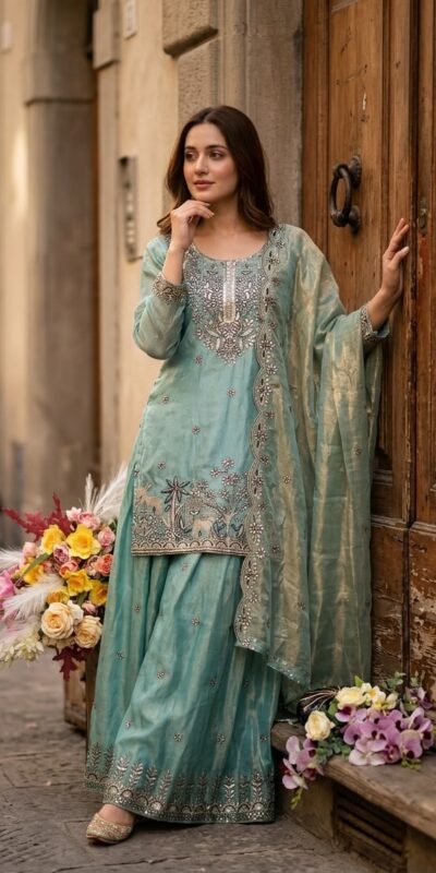 WW 1280 Blue Fendy Silk Salwar Suitwith Embroidery Work & Lace Work. Now at just ₹2449. Delivery 4-6 Working Days. Shop now. | Jump Suits, Salwar suit, Casual Suits, Creative suits, Designer Suits, Palazzo Suits, Party Wear Suits, Patiala Suits, Straight Suits