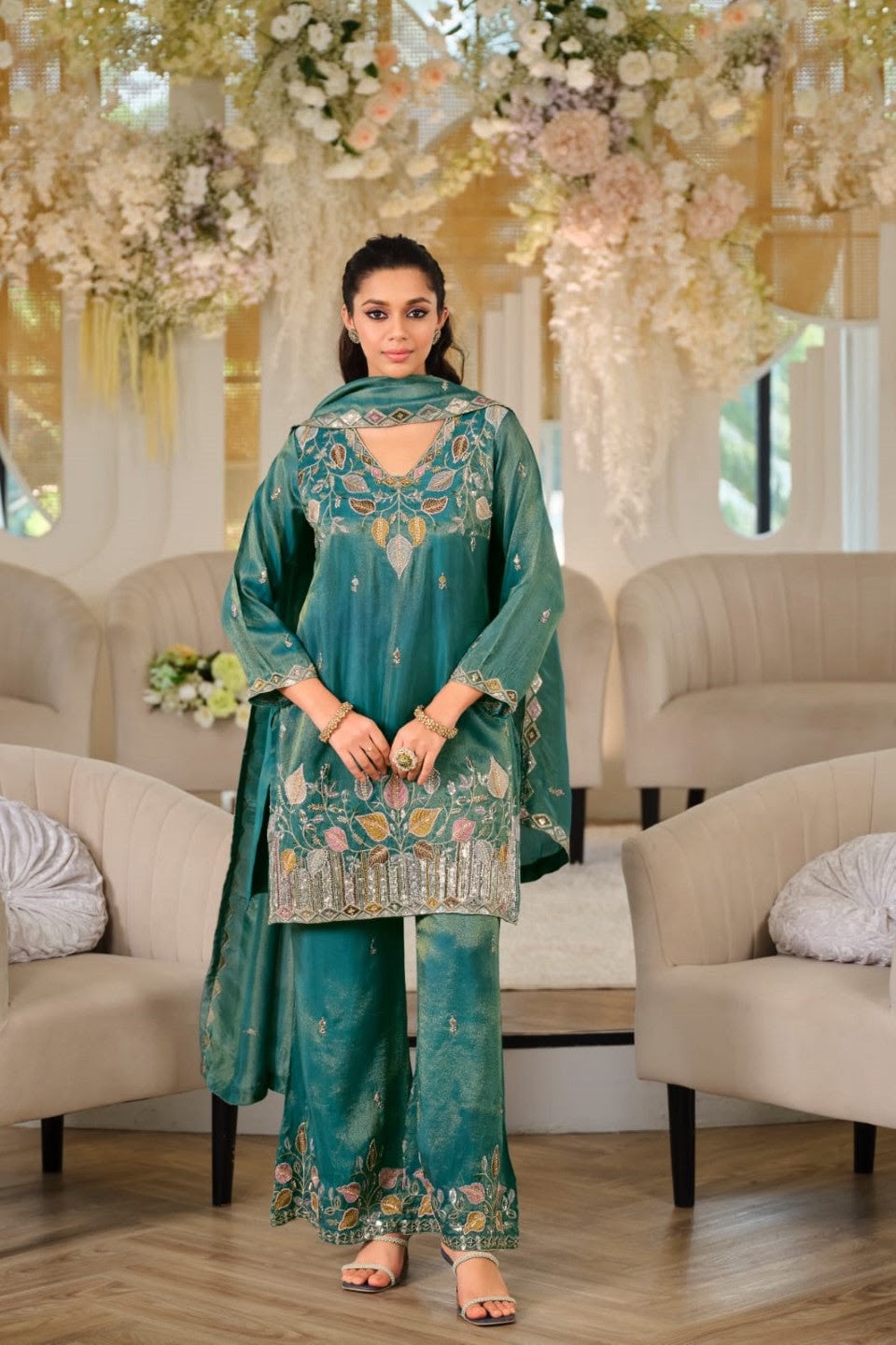 WW 1275 Firozi in Nc Moss Silk Sequins Work & Embroidery Work Salwar Suit . Festive Deal ₹2449. Delivery 4-6 Working Days. Shop now. | Jump Suits, Salwar suit, Casual Suits, Creative suits, Designer Suits, Palazzo Suits, Party Wear Suits, Patiala Suits, Straight Suits