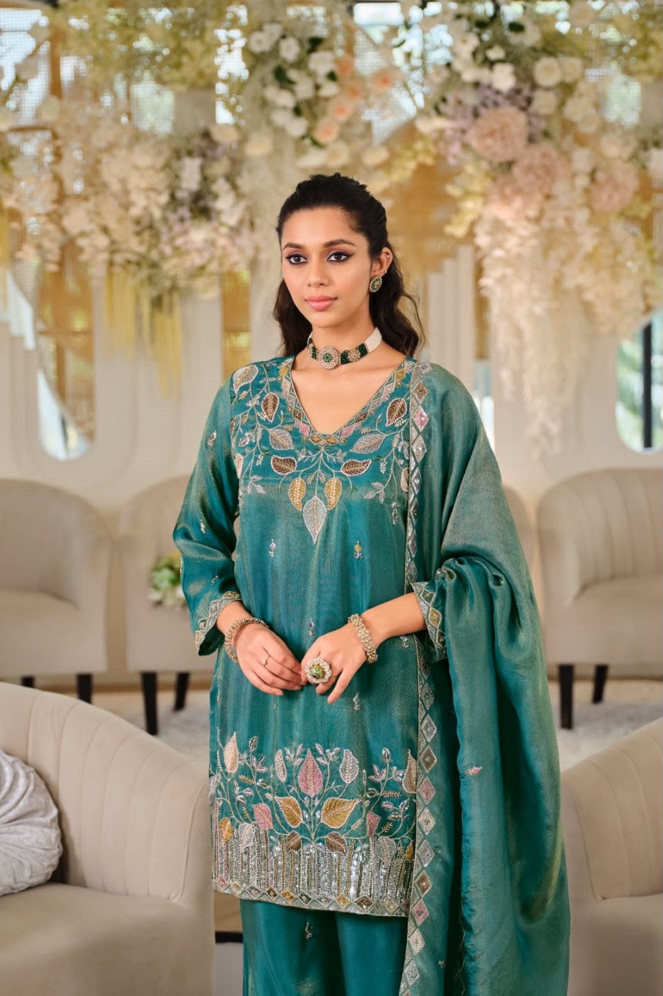 WW 1275 Firozi in Nc Moss Silk Sequins Work & Embroidery Work Salwar Suit . Festive Deal ₹2449. Delivery 4-6 Working Days. Shop now. | Jump Suits, Salwar suit, Casual Suits, Creative suits, Designer Suits, Palazzo Suits, Party Wear Suits, Patiala Suits, Straight Suits
