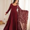 KB 313 Marooni Anarkali Suit with Thread Embroidery & Embroidery Work. Special Price ₹2299. Delivery 4-6 Working Days. Shop now. | Anarkali Suits, Bollywood Anarkali, Creative-Anarkali, Designer Anarkali, Embroidered Anarkali, Party Wear Anarkali